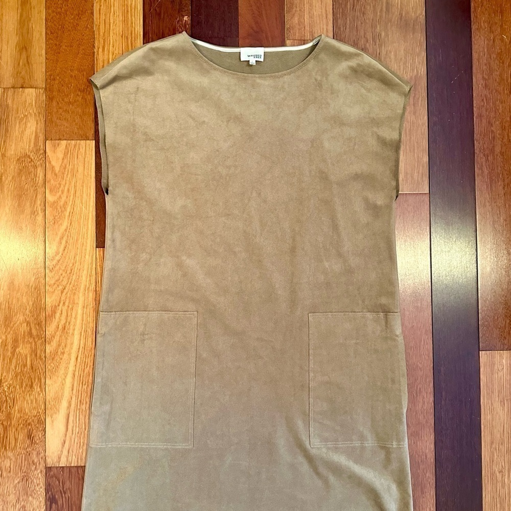 Wilfred Free | Tan ‘suede’ shift dress size large